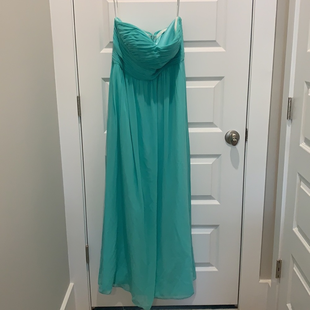 Donna Morgan Teal Prom Dress
